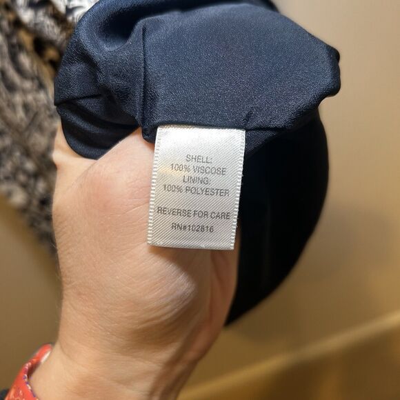 Garnet Hill Mini Dress 02 Tunic Blue White Floral Pockets Boho Hippie Cottage S - Picture 4 of 7